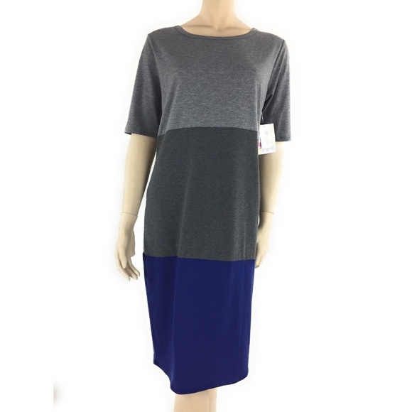 LuLaRoe Dresses & Skirts - NWT LulaRoe Julia Dress L Colorblock Short Sleeve